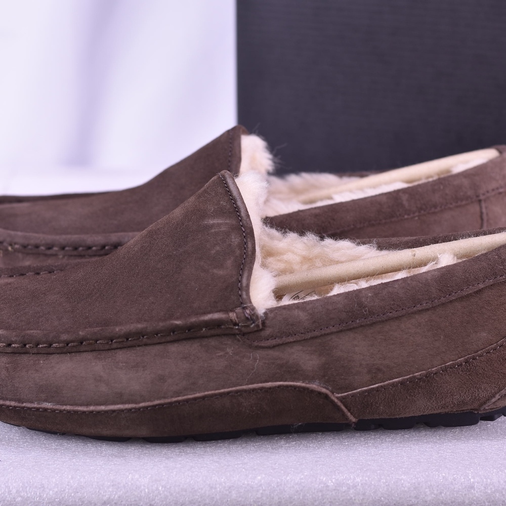Men's UGG Ascot Espresso Moccasin Slippers - Picture 3 of 5